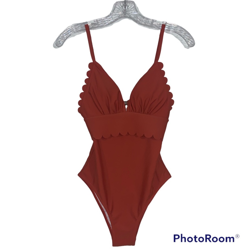 Cupshe XS One piece burnt orange